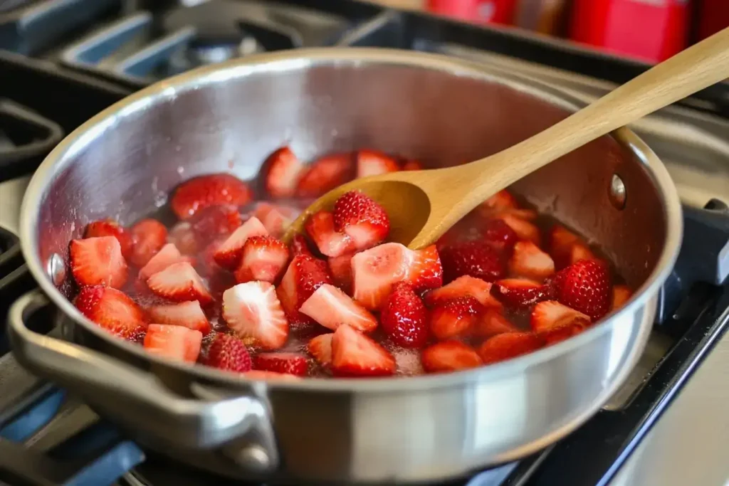 Cream cheese mixture being whipped until smooth for cheesecake layer