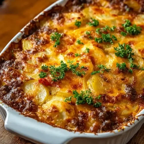 How to Make Hamburger Potato Casserole Making a hearty hamburger potato casserole is easier than you think—and the result is always warm, cheesy, and satisfying. Follow these simple steps to bring this comforting dish to life. Step 1 – Cook the Beef Mixture Start your hamburger potato casserole by heating a large skillet over medium heat. Add a drizzle of oil, then brown the ground beef, breaking it up with a spoon as it cooks. Once the beef is no longer pink, stir in chopped onions and minced garlic. Sauté until the onions are soft and the beef is fully cooked. Drain off any excess grease, then season with salt and pepper. Set the mixture aside—it’s the flavorful base of your hamburger potato casserole. Step 2 – Prep the Potatoes Next, peel and thinly slice your potatoes into even 1/8-inch rounds. Lightly grease a 9x13-inch baking dish to prevent sticking. Arrange half of the sliced potatoes across the bottom of the dish, spreading them out evenly to create the first layer of your hamburger potato casserole. Step 3 – Build the Layers Spoon half of the beef and onion mixture over the potato layer. In a separate bowl, mix cream of mushroom soup with milk until smooth and creamy. Pour half of this mixture over the beef and potatoes, then top with half of the shredded cheddar cheese. Repeat the layers—potatoes, beef, soup mixture, and cheese—to complete your hamburger potato casserole. Step 4 – Bake to Perfection Cover the baking dish tightly with foil and place it in a preheated 375°F oven. Bake for about 60 minutes, then remove the foil and bake for an additional 15 to 20 minutes, or until the potatoes are tender and the top is golden and bubbly. Let your hamburger potato casserole rest for at least 10 minutes before serving. This helps everything set and makes slicing easier. Whether you're feeding a hungry family or prepping meals for the week, this hamburger potato casserole is a comforting classic you’ll want to make again and again.