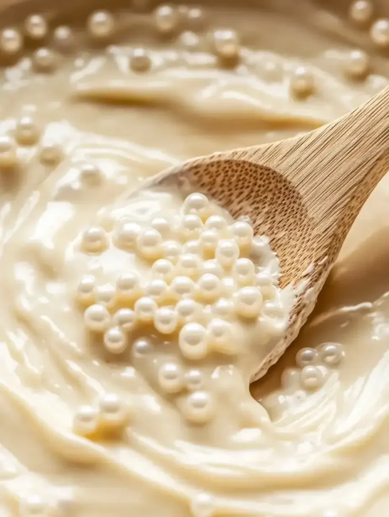 Folding pearl sugar into waffle batter